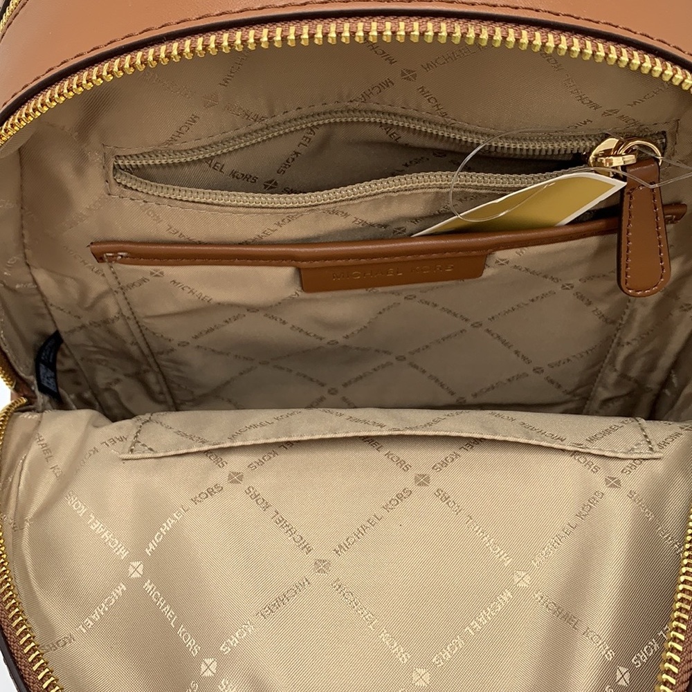 MICHAEL KORS JAYCEE MEDIUM BACKPACK BROWN SIGNATURE COLOR NWT - Picture 11 of 16